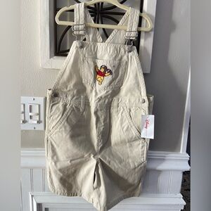 Vintage Disney store Winnie the Pooh overalls football 4t